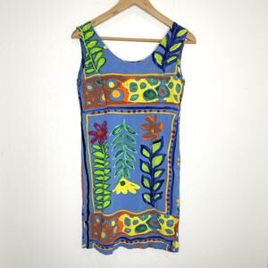 Vintage Jams World Multicolor Print Slip Dress Womens 3 Sleeveless Mini Floral